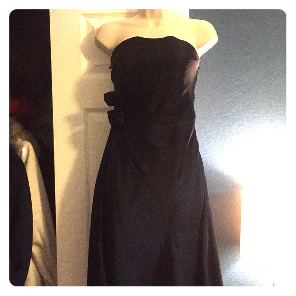 Gorgeous silk black cocktail dress